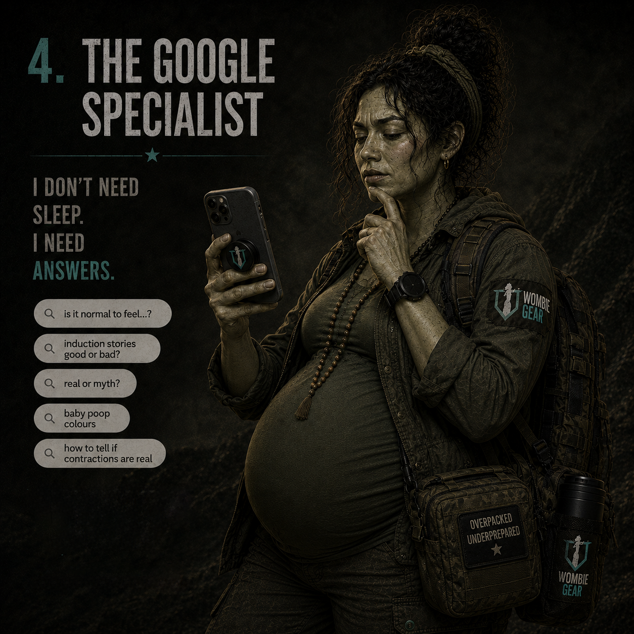 Wombie Types - #4 The Google Specialist | A Birth Partner's Guide to Weird Pregnancy Symptoms (and When to Actually Worry)
